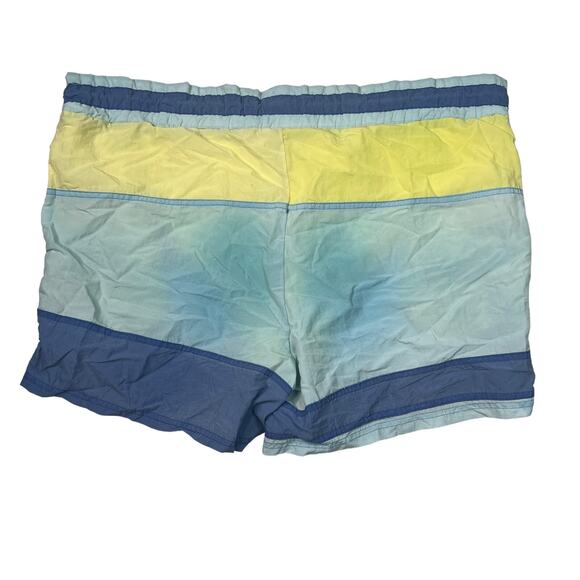 Adidas VTG 80s Swim Trunks Shorts 5" Inseam Built In Liner Blue Green Large - Picture 2 of 6